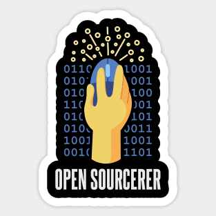 Funny Open Sourcerer - Programmer Coder Nerd Sticker